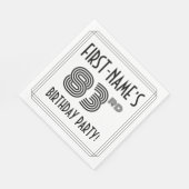 Art Deco geïnspireerd op 83e verjaardag, aangepast Servet (Hoek)