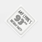 Art Deco geïnspireerd op 93e verjaardag, aangepast Servet (Hoek)