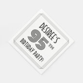 Art Deco geïnspireerd op 95e verjaardag, aangepast Servet (Hoek)