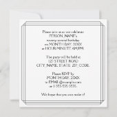 Art Deco Geïnspireerd op de 22e verjaardag, aangep Kaart (Achterkant)