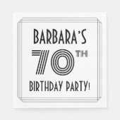 Art Deco geïnspireerd op de 70e verjaardag, aangep Servet (Voorkant)