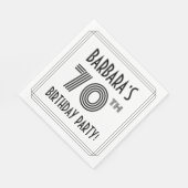 Art Deco geïnspireerd op de 70e verjaardag, aangep Servet (Hoek)