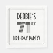 Art Deco geïnspireerd op de 71e verjaardag, aangep Servet (Voorkant)