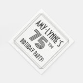 Art Deco geïnspireerd op de 75e verjaardag, aangep Servet (Hoek)