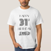 Art Deco Geïnspireerd Shirt 31e verjaardag (Voorkant)