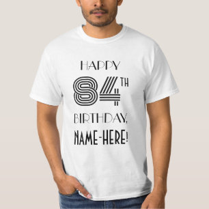 Art Deco Geïnspireerd Shirt op 84e verjaardag