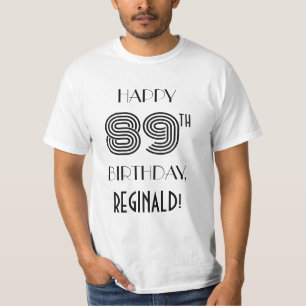 Art Deco Geïnspireerd Shirt op 89ste verjaardag va