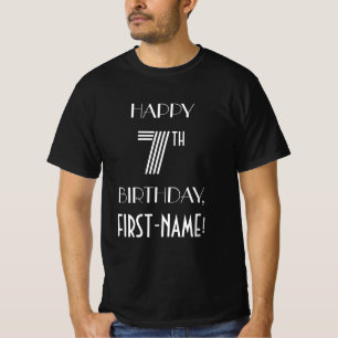 Art Deco geïnspireerd stijl 7e verjaardagsfeestje  T-shirt