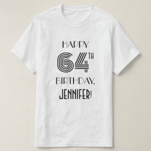 Art Deco geïnspireerd uitziende verjaardagsshirt v T-shirt