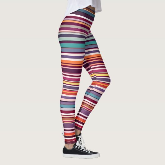 Art Deco geïnspireerd verticaal streeppatroon Leggings (Rechts)