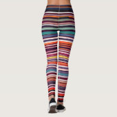 Art Deco geïnspireerd verticaal streeppatroon Leggings (Achterkant)