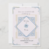 Art deco geïnspireerde bruiloft uitnodiging (Voorkant)