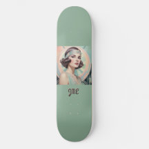 Art Deco Geïnspireerde Dame Retro Elegante Monogra