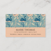 Art Deco geïnspireerde Flamingo Visitekaartje (Achterkant)