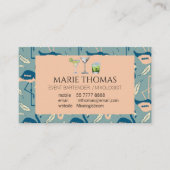 Art Deco geïnspireerde Flamingo Visitekaartje (Voorkant)