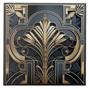 Art Deco-geïnspireerde keramische tegels Tegeltje
