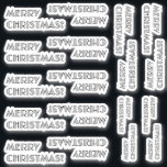 Art Deco Geïnspireerde kijk "MERRY CHRISTMAS!" Sti Sticker<br><div class="desc">Dit sticker is voorzien van de kerstboodschap "MERRY CHRISTMAS!" met letters met een Art Deco geïnspireerde uiterlijk.</div>