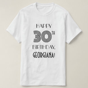 Art Deco geïnspireerde look 30ste verjaardagsfeest T-shirt
