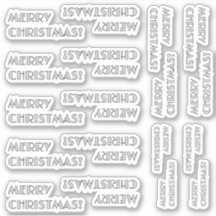 Art Deco geïnspireerde look "VROLIJKE KERST!" Stic