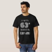 Art Deco geïnspireerde stijl 63e verjaardagsfeestj T-shirt (Voorkant volledig)