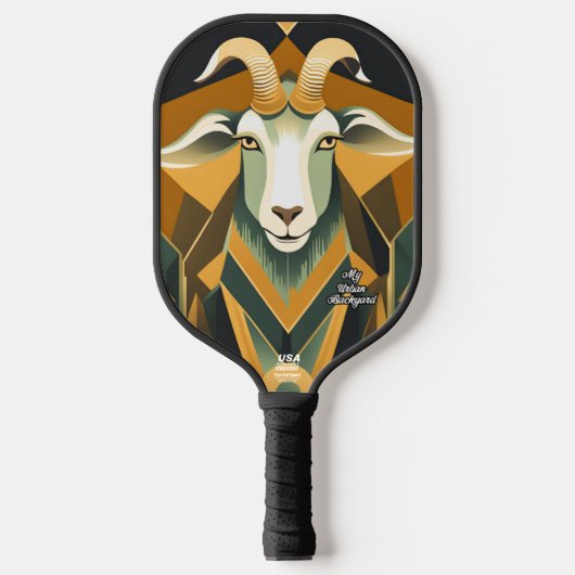 Art Deco Geit Pickleball Paddle (Voorkant)