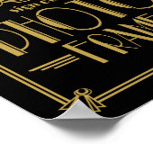 Art Deco Gelieve onze foto-lijst te tekenen Poster (Hoek)