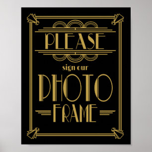 Art Deco Gelieve onze foto-lijst te tekenen Poster