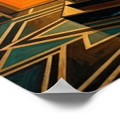 Art Deco Gentleman Silhouette Top Hat Cane Poster (Hoek)