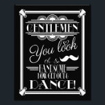 art deco, Gentlemen Bathroom-bord, trouwbord Foto Afdruk<br><div class="desc">trouwbord</div>