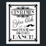 art deco, GENTLEMEN Bathroom-teken, trouwbord Foto Afdruk<br><div class="desc">trouwbord</div>