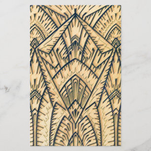 Art Deco Geo Architect Briefpapier