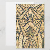 Art Deco Geo Architect Briefpapier (Voorkant / Achterkant)