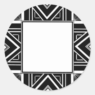 Art Deco Geo Ronde Sticker