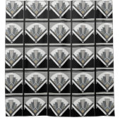 Art Deco Geo Shower Curtain Douchegordijn (Voorkant)