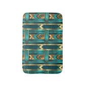 Art Deco Geometric Arrows, Gold and Turquoise Badmat (Voorkant Verticaal)