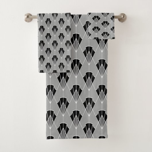 Art Deco Geometric Bad Handdoek (Insitu)