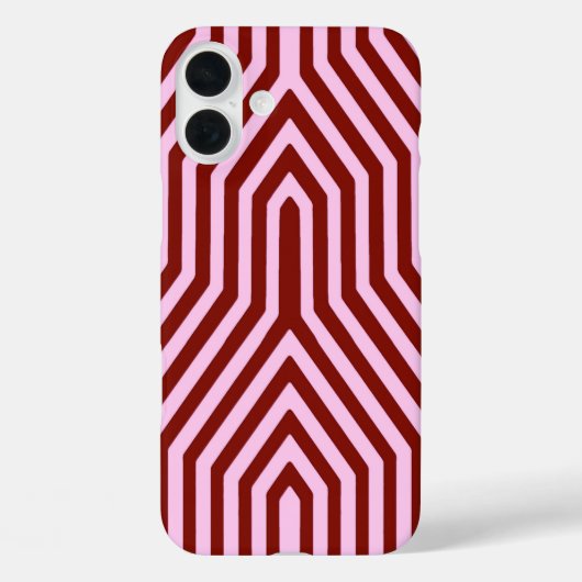 Art Deco Geometric - Bourgogne en roze Case-Mate iPhone Case (Achterkant)