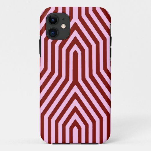 Art Deco Geometric - Bourgogne en roze Case-Mate iPhone Case (Achterkant)