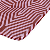 Art Deco Geometric - Bourgogne en roze Snijplank (Hoek)