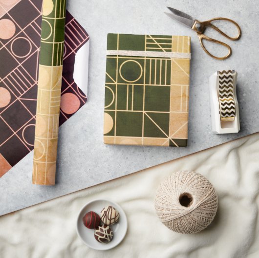 Art Deco Geometric Cadeaupapier (Crafts)