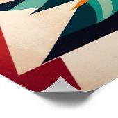 Art Deco Geometric Christmas Green Branches Poster (Hoek)