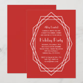 Art Deco Geometric Corporate Holiday Party Kaart (Voorkant / Achterkant)