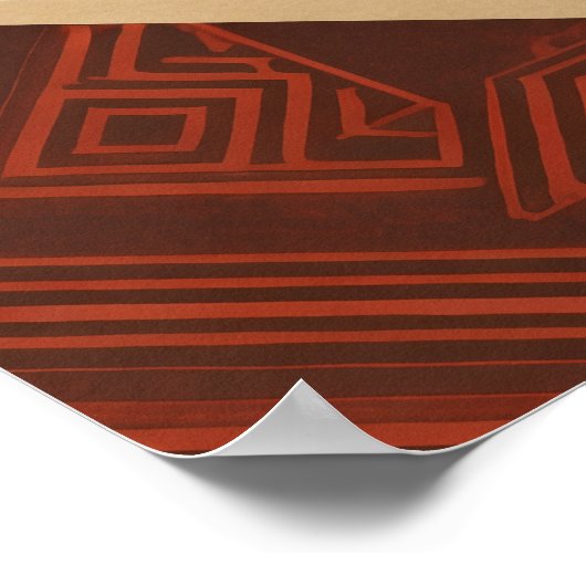 Art Deco Geometric Diamond Frame Welcome Sign Poster (Hoek)