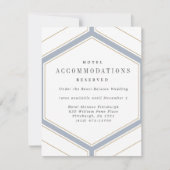 Art Deco Geometric Diamond Wedding Details Kaart (Voorkant)