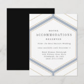 Art Deco Geometric Diamond Wedding Details Kaart (Voorkant / Achterkant)