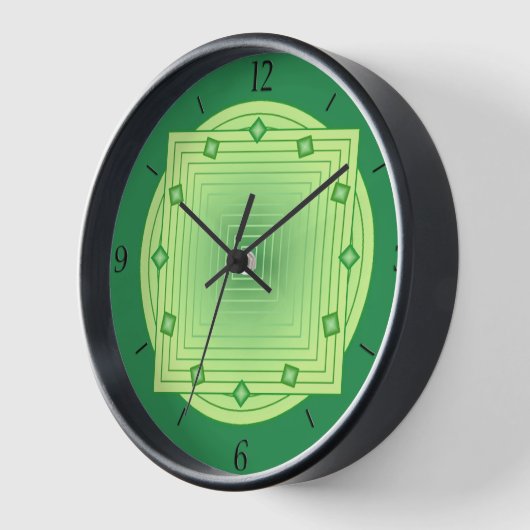 Art Deco Geometric, Emerald and Lime Green (Hoek)