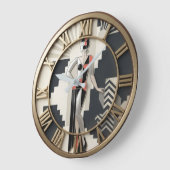 Art Deco Geometric Figure Grote Klok (Hoek)