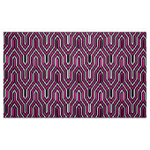 Art Deco Geometric - fuchsia roze, zwart-wit Stof (Fat Quarter)