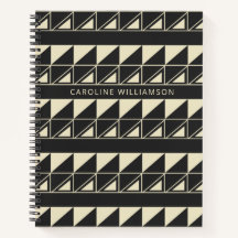 Art Deco Geometric in Black Personalized