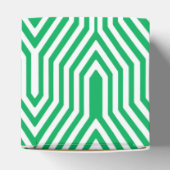 Art Deco Geometric - jade groen en wit Bedankdoosjes (Bovenkant)